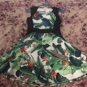 Tropical bird of paradise hawaii dress
